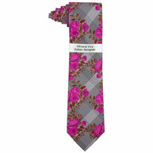 Load image into Gallery viewer, Vittorio Farina Floral Designer Necktie &amp; Pocket Square
