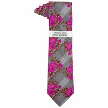 Load image into Gallery viewer, Vittorio Farina Floral Designer Necktie &amp; Pocket Square
