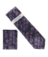 Load image into Gallery viewer, Vittorio Farina Men's Paisley Design Necktie &amp; Pocket Square
