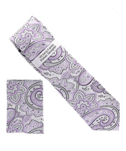 Load image into Gallery viewer, Vittorio Farina Men's Paisley Design Necktie &amp; Pocket Square
