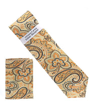 Load image into Gallery viewer, Vittorio Farina Men's Paisley Design Necktie &amp; Pocket Square
