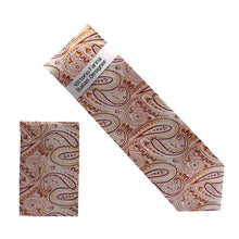 Load image into Gallery viewer, Vittorio Farina Men's Paisley Design Necktie &amp; Pocket Square
