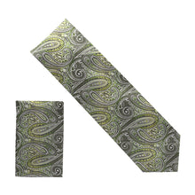 Load image into Gallery viewer, Vittorio Farina Men's Paisley Design Necktie &amp; Pocket Square
