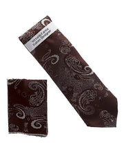 Load image into Gallery viewer, Vittorio Farina Men's Paisley Design Necktie &amp; Pocket Square
