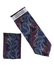 Load image into Gallery viewer, Vittorio Farina Men's Paisley Design Necktie &amp; Pocket Square

