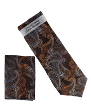Load image into Gallery viewer, Vittorio Farina Men's Paisley Design Necktie &amp; Pocket Square
