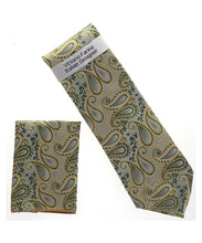 Load image into Gallery viewer, Vittorio Farina Men's Paisley Design Necktie &amp; Pocket Square
