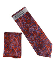 Load image into Gallery viewer, Vittorio Farina Men's Paisley Design Necktie &amp; Pocket Square
