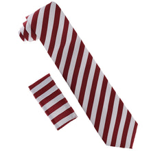 Load image into Gallery viewer, Vittorio Farina Striped Necktie &amp; Pocket Square
