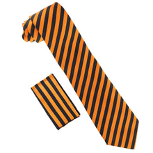 Load image into Gallery viewer, Vittorio Farina Striped Necktie &amp; Pocket Square
