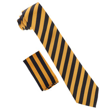 Load image into Gallery viewer, Vittorio Farina Striped Necktie &amp; Pocket Square
