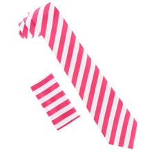 Load image into Gallery viewer, Vittorio Farina Striped Necktie &amp; Pocket Square
