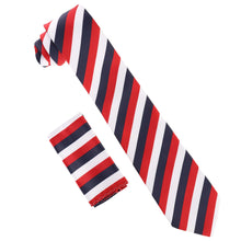 Load image into Gallery viewer, Vittorio Farina Striped Necktie &amp; Pocket Square

