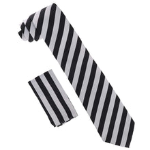 Load image into Gallery viewer, Vittorio Farina Striped Necktie &amp; Pocket Square
