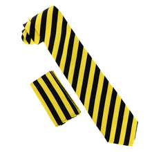 Load image into Gallery viewer, Vittorio Farina Striped Necktie &amp; Pocket Square
