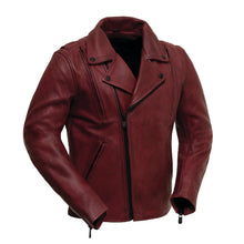 Load image into Gallery viewer, Night Rider Men's Motorcycle Leather Jacket
