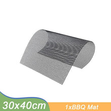 Load image into Gallery viewer, Non-stick Barbecue Mesh Mat Reusable Heat Resistance BBQ Baking Net Pad Kitchen Cooking BBQ Mat Liner Accessories Outdoor BBQ Tool  Non Stick BBQ Grill Mats Reusable BBQ Grilling Sheets Silicone Brush Easy to Clean BBQ Accessories
