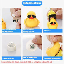 Load image into Gallery viewer, Normal Airscrew Helmet Standing Duck Broken Wind Small Yellow Duck Bike Motor Riding Cycling Lights Bicycle Accessories Rubber Yellow Duck Toy Bike Ornaments Yellow Duck With Proper Helmet Cool Decorations
