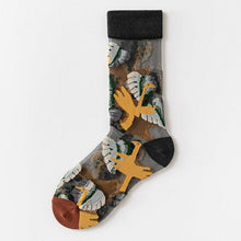 Load image into Gallery viewer, Novelty Harajuku Crystal Silk Tide Socks Funny Sunflowers Vines Flowers Happy Socks Casual High Quality Socks for Women
