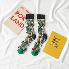 Load image into Gallery viewer, Novelty Harajuku Crystal Silk Tide Socks Funny Sunflowers Vines Flowers Happy Socks Casual High Quality Socks for Women
