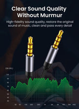 Load image into Gallery viewer, Nylon Braid 4 Poles 3.5MM Audio Aux Cable Jack For Headphone Speaker Line  Car PC Mp3 Mp4
