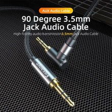 Load image into Gallery viewer, Nylon Braided 3.5mm AUX Cable Audio Jack For Speaker Headphones Car

