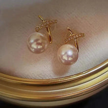 Load image into Gallery viewer, 18K Golden Pearl Elegance Studs
