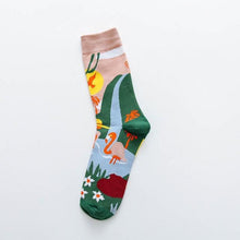 Load image into Gallery viewer, Occident Fashion Colorful Print Socks Women with Mushroom Spring Woman Socks Breathable Cotton Socks For Women
