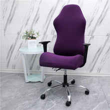Load image into Gallery viewer, Office Computer Gaming Chair Covers Stretch Spandex Armchair Gamer Seat Cover Printed Household Racing Desk Rotating Slipcovers Soft Fit Universal Desk Rotating Chair Slipcovers, Removable Washable Anti-Dust Spandex Chair Protector Cover With Zipper
