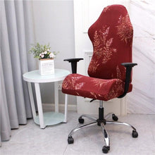 Load image into Gallery viewer, Office Computer Gaming Chair Covers Stretch Spandex Armchair Gamer Seat Cover Printed Household Racing Desk Rotating Slipcovers Soft Fit Universal Desk Rotating Chair Slipcovers, Removable Washable Anti-Dust Spandex Chair Protector Cover With Zipper
