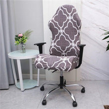 Load image into Gallery viewer, Office Computer Gaming Chair Covers Stretch Spandex Armchair Gamer Seat Cover Printed Household Racing Desk Rotating Slipcovers Soft Fit Universal Desk Rotating Chair Slipcovers, Removable Washable Anti-Dust Spandex Chair Protector Cover With Zipper

