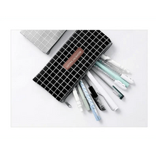 Load image into Gallery viewer, Office Simple Print Stationery Pencil Case Classic Design Pencil Pouch Simple Storage Bag
