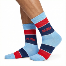 Load image into Gallery viewer, Ole Miss Powder Wide Stripe Casual Crew
