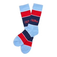 Load image into Gallery viewer, Ole Miss Powder Wide Stripe Casual Crew
