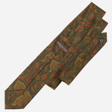 Load image into Gallery viewer, Borromeo - Printed Madder Silk Tie - Olive
