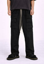 Load image into Gallery viewer, NOIR DROP-CROTCH DRAWSTRING CARGO PANTS
