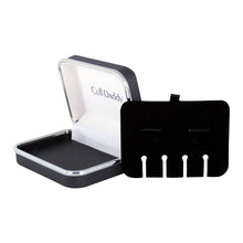 Load image into Gallery viewer, Onyx Silver Tuxedo Cufflinks &amp; Studs for Men
