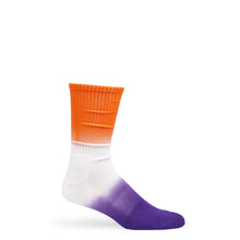 Load image into Gallery viewer, Orange / Purple Dip Casual Socks

