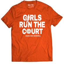 Load image into Gallery viewer, Girls Run The Court - T-Shirt - Orange
