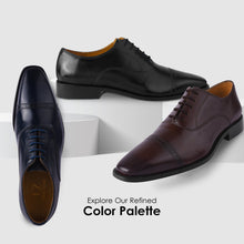 Load image into Gallery viewer, Oscar Mens Leather Lace up Oxford Designer Dress Shoes
