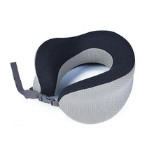 Load image into Gallery viewer, Outdoor Neck Support Pillow Headrest Travel Folding Slow Rebound Journey Trip Cushion Memory Foam Travel Pillow Neck Pillow, Ideal for Airplane Travel Comfortable Lightweight Improved Support Design Machine Washable Cover Must Have Travel Accessories
