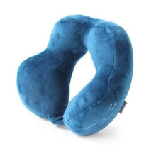 Load image into Gallery viewer, Outdoor Neck Support Pillow Headrest Travel Folding Slow Rebound Journey Trip Cushion Memory Foam Travel Pillow Neck Pillow, Ideal for Airplane Travel Comfortable Lightweight Improved Support Design Machine Washable Cover Must Have Travel Accessories
