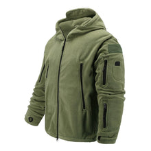 Load image into Gallery viewer, Outdoor Tactical Fleece Jacket Lightweight Uniform Soft Casual Hooded Jacket Thermal Fleece Coat Jacket With Hood Outdoor Sport Hiking Camping Clothing Training Jackets Men Thermal Warm Autumn Clothing
