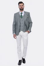 Load image into Gallery viewer, Striped Green Men Suit - Wessi

