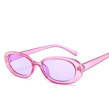 Load image into Gallery viewer, Oval Sunglasses For Women Retro Designer Glasses For  Women/Men Small Eyewear For Women Tiny Small 90s Sunglasses Women Polarized Retro Oval Sunglasses Tinted Glasses
