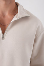 Load image into Gallery viewer, Unisex Oversize Half-Zip Sweatshirt &amp; Baggy Sweatpants Set
