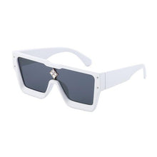 Load image into Gallery viewer, Oversized Square Shape Sunglasses For Women &amp; Men New  Luxury Design Sun Glasses For Female New Fashionable  Large Frame Silver Mirror Eyewear
