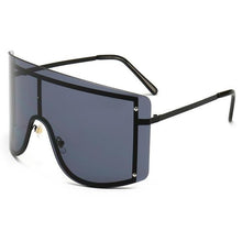 Load image into Gallery viewer, Oversized Women Blue &amp; Yellow Gradient Sunglasses  Fashionable Rimless In Metal For Female New Shades Personality Eyewear
