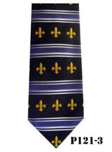 Load image into Gallery viewer, Vittorio Farina Fleur de Fleur de Lis Designer Satin Necktie &amp; Pocket Square
