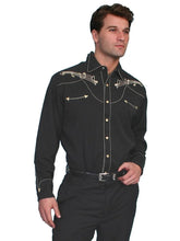 Load image into Gallery viewer, Scully Gold Music Note Embroidery - Mens Western Shirt
